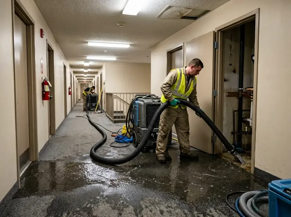 multi-unit-apartment-hallway-f-005 — frequently asked questions, Emergency Burst Pipe Water Extraction & Removal in East Str…